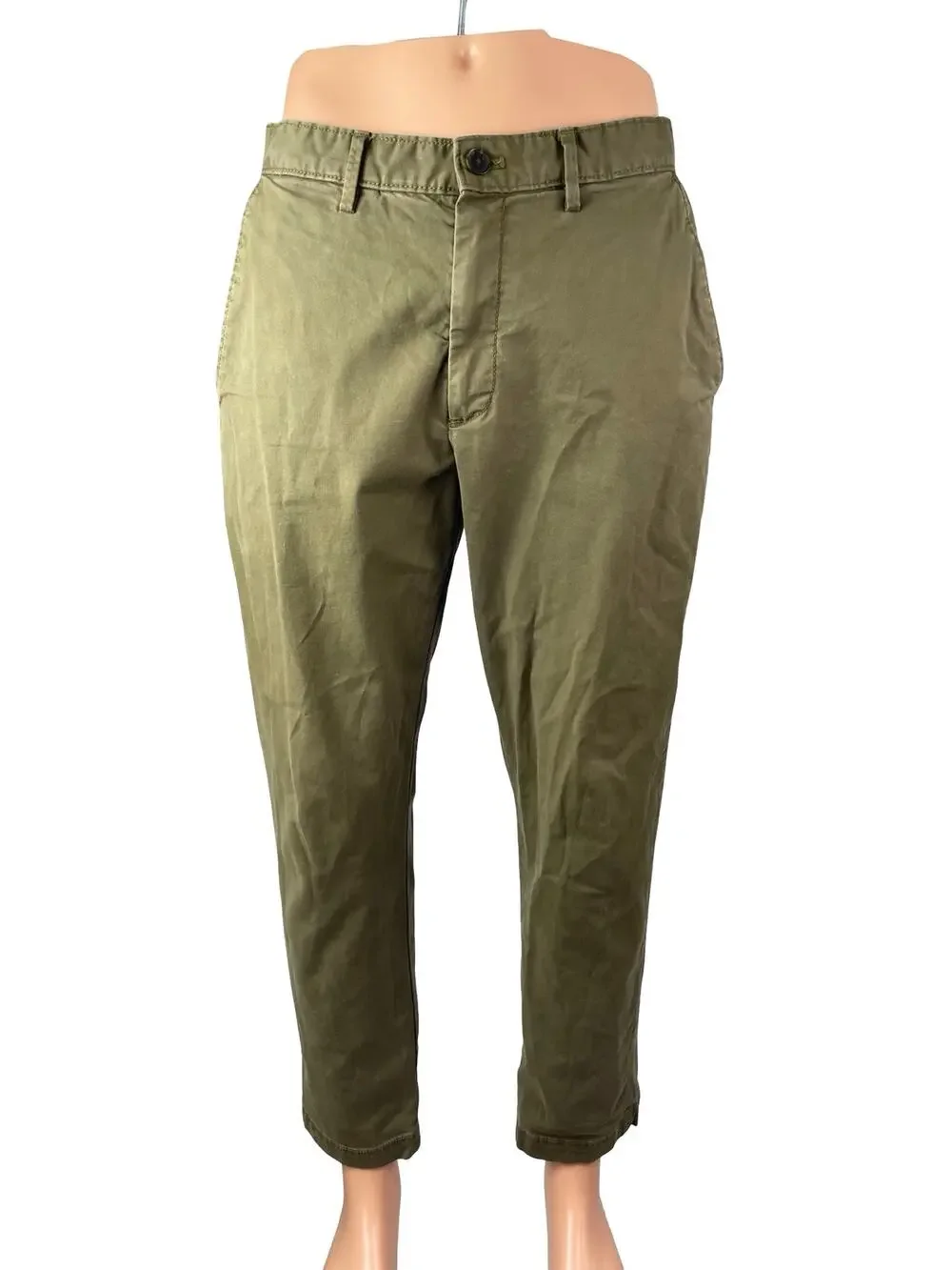 Banana Republic Mens Green Athletic Fit Tapered Trousers Denim Jeans Pants 32x30